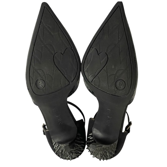 SAM & LIBBY DAHILA BLACK SNAKE PRINT SPIKE HEEL D’ORSAY STILETTOS SZ 9 MED - Picture 8 of 14